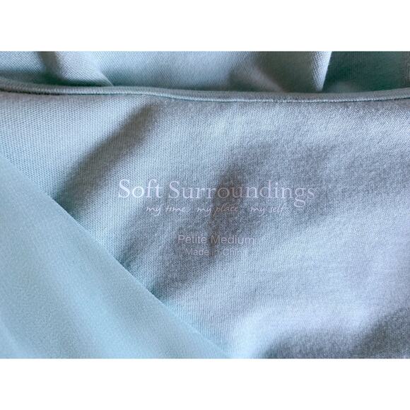 SOFT SURROUNDINGS Womens Size PM Amalfi Sleeveless Mint Green Asymmetric Dress - Picture 10 of 10